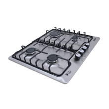HPT604S | 60cm Built-In Gas Hob – 4 Burners with Stainless Steel Finish