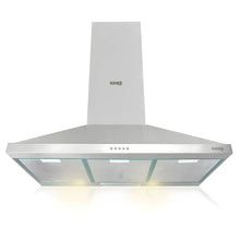 HANS Vento 90cm Pyramid Range Hood – 1000m³/hr Stainless Steel Wall-Mounted