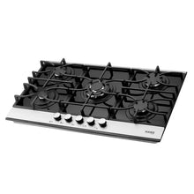 HANS 2910-19 – 90cm Built-in Gas Cooktop on Black Glass | 5 Burners, Elegant and Efficient Cooking