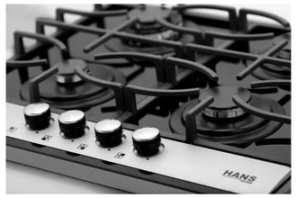 HANS 6220-19 – 90cm Built-in Gas Cooktop on Black Glass | 5 Burners, Sleek & Efficient