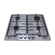HPT604S | 60cm Built-In Gas Hob – 4 Burners with Stainless Steel Finish