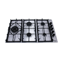 HPT905S | 90cm Built-In Gas Hob – 5 Burners with Stainless Steel Finish